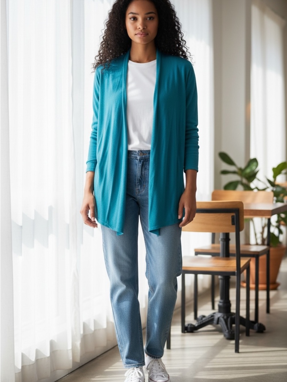 41 Hawthorn Green Open-Front Cardigan Size 1X
